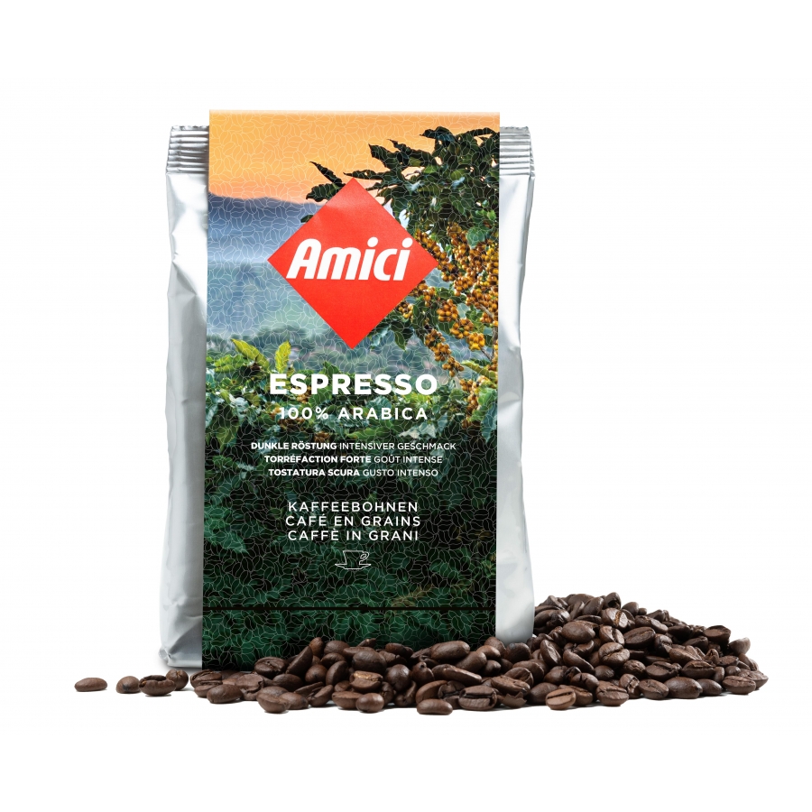 250g Bag of Espresso grains Amici Caff Dark Roast
