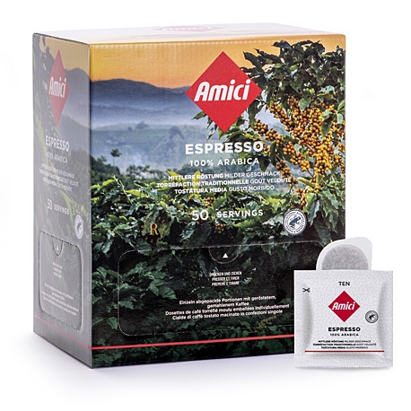 50 cialde TEN Espresso in confezione singola